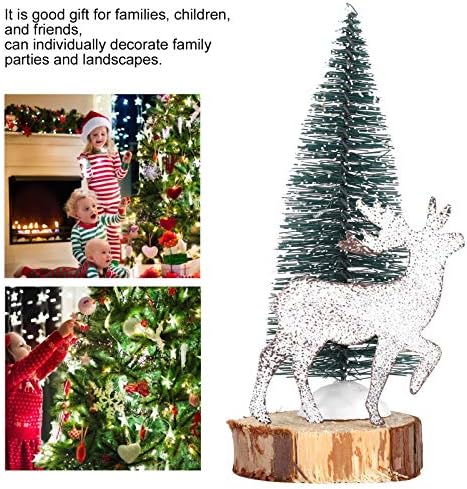 Малки Декорации от бял Бор, Имитация на Бор Коледната серия, с Елени, Ретро Декорация от Дърво и желязо, в стила на Бор и от