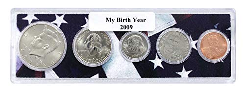 2009-5 Година на раждане монети, монтирани в держателе на американското Без лечение