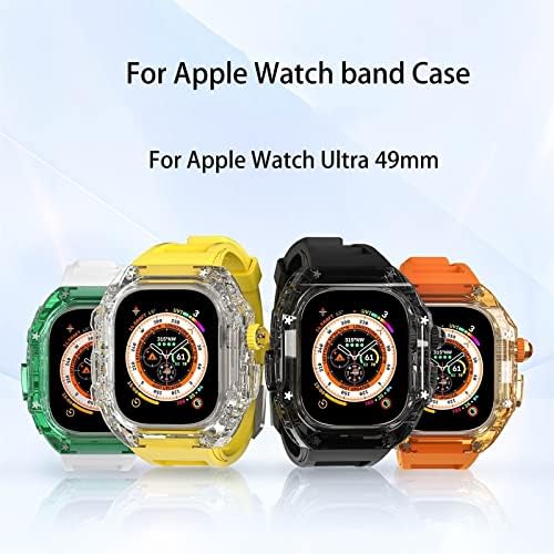 AHGDDA за Apple Watch Ultra 49 мм Калъф Band Series 8 7 6 5 4 SE Каишка-гривна Каишка за часовник министерството на отбраната Kit Здрав