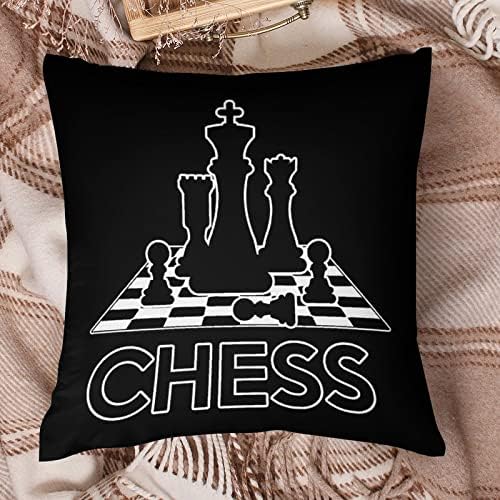 Шахматната Шахматната Дъска, Калъфки за Възглавници с Цип Квадратна Калъфка за Възглавница Протектор за Легла и Разтегателен Хол