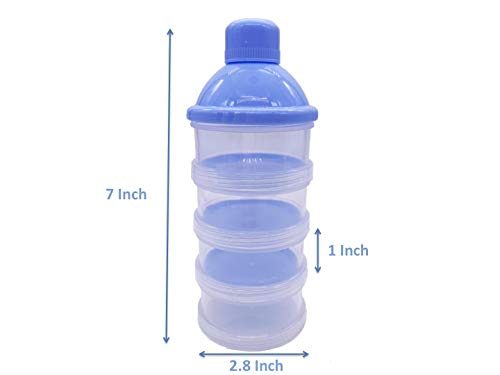 Безценен Непроливающийся Опаковка на сухо мляко/Контейнер за съхранение, Синьо (2 бр.)