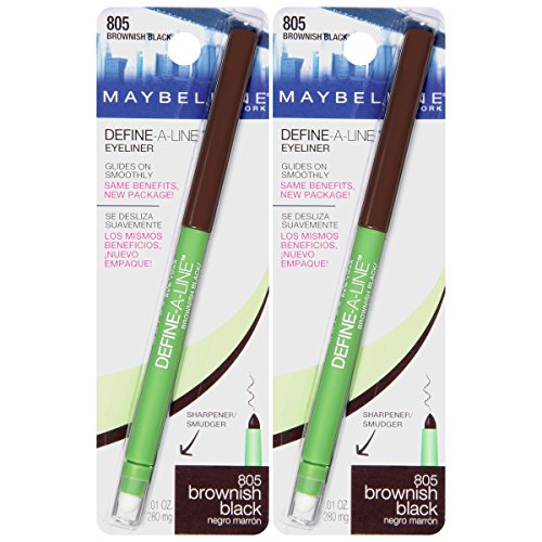 Очна линия за очи на Maybelline Define-A-Line, кафяво-черно (опаковка от 2 броя)