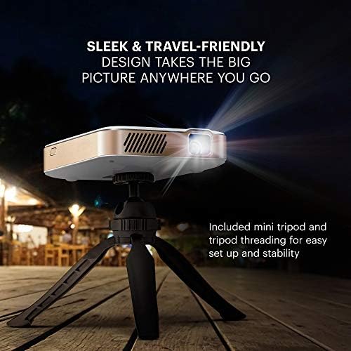Portable smart проектор KODAK Luma 450 Full HD | Мини система за Домашно кино, съвместим с Wi-Fi, Bluetooth, HDMI и USB, със