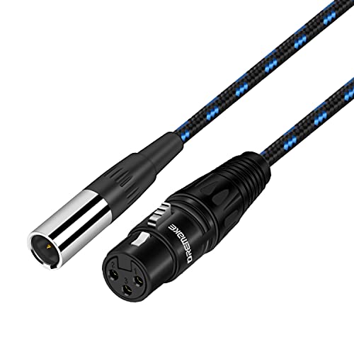 Аудио кабел DREMAKE 3,5 мм 1/8 ' TRS Aux Male-Mini XLR с 3-контактна розетка, Стереокабель за слушалки, Mini XLR с дължина от 1 метра