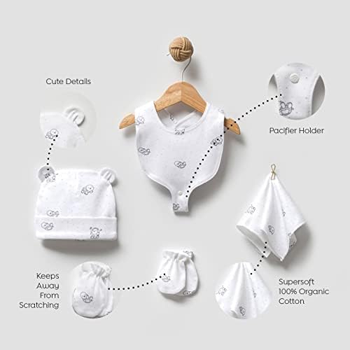 KiddyTurtles Baby Essential от Органичен памук, 12 бр., Аксесоари, опаковъчна хартия за шапки за еднократна употреба за Новородени,