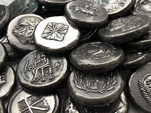 Гръцките Монети, Месинг Със Сребърно Покритие Старинни Занаяти Чуждестранни Възпоменателни Монети Неправилен Размер Тип 44