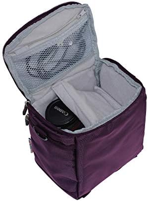 Защитен калъф за носене на преносим проектор Navitech Purple и Пътна чанта, Съвместима с Kodak Luma 350
