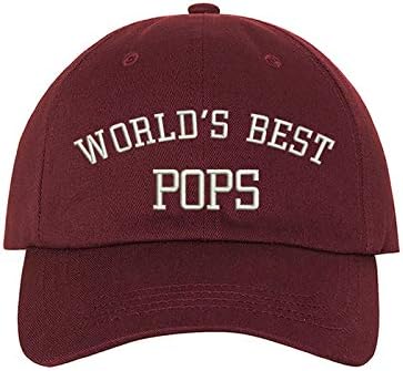 Най-добрата в света бейзболна шапка с бродерия Pops - Шапка за татко, бейзболна шапка на дядо, Папина Шапка, Шапка Дедушкина