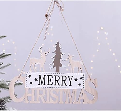 Коледна Украса ANBID Коледна украса Елен Малки Висулки Коледни Картички с Азбука, Подходящи за Окачване Коледна елха за Украса