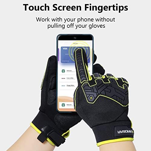 FEAR GEAR Мъжки Предпазни Работни Ръкавици TPR Protector Ударни Ръкавици За Мъже, които са Съвместими Със Сензорен Екран
