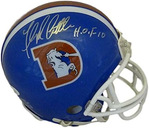 Мини-Каска с логото на Denver Broncos D с автограф на Флойда Литтла HOF JSA 12160 - Мини-Каски NFL с автограф