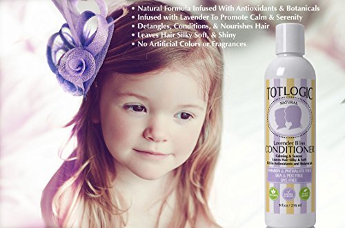 TotLogic Kids & Baby Safe Conditioner - 8 грама, Lavender Bliss, обогатен с натурално масло от жожоба и антиоксиданти,