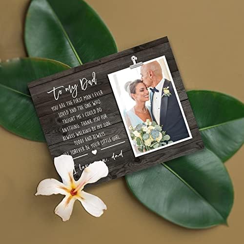 Подарък рамка за снимки ZENNLAB Dad -Сватбен подарък за бащата на булката, Благодарственный подарък за татко От дъщеря си, Сватбен