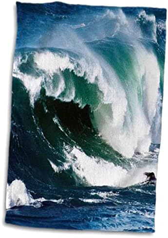 3dRose Florene Воден пейзаж - Вълни на Тихия океан, Калифорния - Кърпи (twl-57630-1)