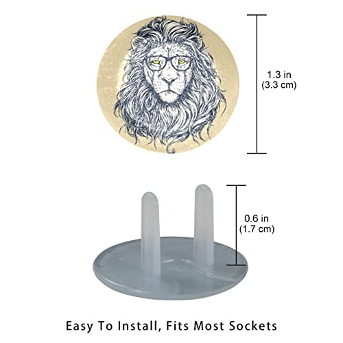 24 Опаковки, Покривала за контакти Битник Lion За Защита от деца | Сигурните Защитни Електрически Контакти | Трайни Защитни Деца