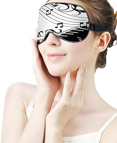 Плюшена Музикална се изпълнява пиано Клавиатура Note Sleep Eye Mask Хубава Превръзка На Очите, Калъфи за очи, Сенки за Жени, Мъже Подаръци