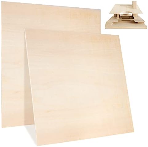 Листа от липа DeeVee 1/8-12 Опаковки Премиум-клас от липа -12 x 12 От тънки дървени листа професионален клас -Готови листове от шперплат