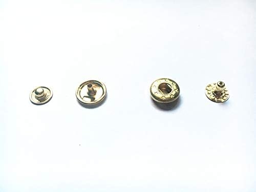 Метални скрепителни елементи-бутон Направи си сам, Кожени Бутон-ключалки, Определени от 50 групи (15 мм, злато)