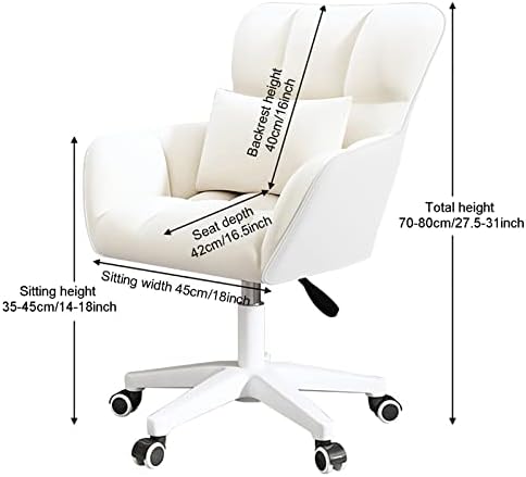Въртящо се кресло с регулируема височина, Кресло с кадифена тапицерия, Съвременно Компютърно стол с дрямка, Ергономичен Работно
