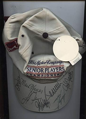 Бейзболна шапка с автограф от старши играчи на Шампионата 10 Подписи PSA / DNA LOA - Шапки С автограф