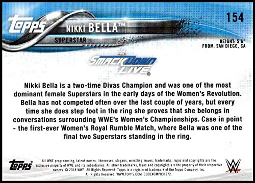 2018 Начело на WWE Then Forever Now 154 Търговска картичка Nikki Bella Борба Trading Card