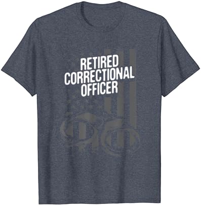 Пенсиониран Офицер Възпитателни институции Забавна Тениска С Кръпка За пенсиониране