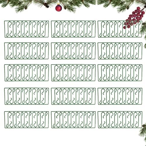 NUOBESTY Коледен Декор 480 Бр Коледно Дърво, Коледна Украса Куки Коледен Орнамент Закачалка Коледна Елха от Закачалки, Кукички Украшение