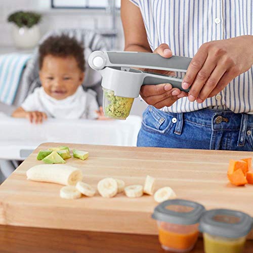 Устройство за приготвяне на бебешка храна Skip Hop, Определени за пресоване на продукти Лесно се Подготвям, Сив
