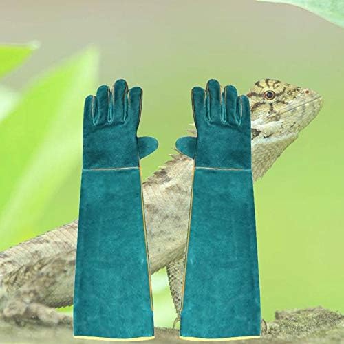 Ръкавици bahilok d Срещу Ухапване, Защитни Кожени Ръкавици За Работа С Животни с Дължина от 24 инча за Дресура на Папагали, Хранене