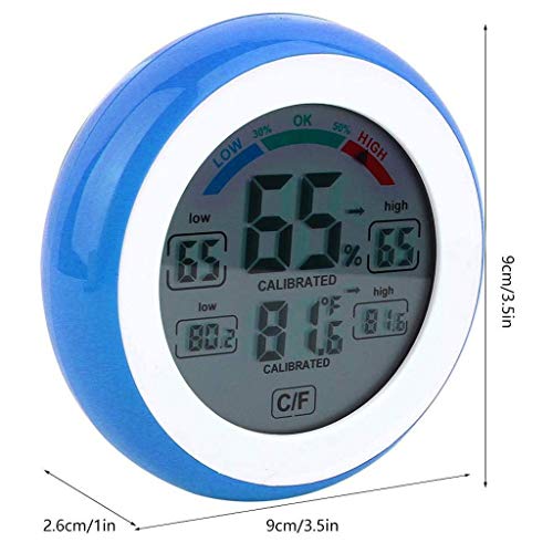 WXYNHHD Стаен термометър - Домакински Електронен Влагомер-Термометър за стая с едно докосване на телевизор (Цвят: черен)