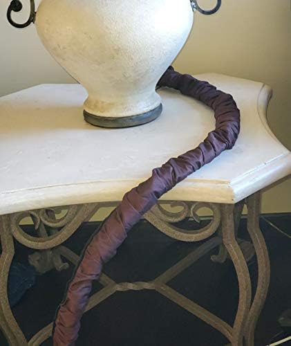 Калъф за кабел и веригата, 6,5 фута Плат от изкуствена коприна Dupioni, лента с катарама на куката - използва се за полилеи, осветление, Кабели