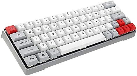 Teerwere Детска клавиатура 64 клавишите Корпус от алуминиева сплав PBT Капачки за ключове за гореща замяна RGB Механична Клавиатура