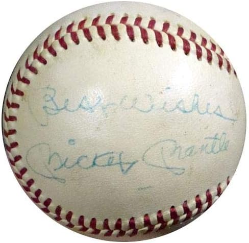 Бейзбол Ню Йорк Янкис с автограф от Мики Мэнтла и Ела Кронина най-Добри пожелания PSA/DNA T01394 - Бейзболни топки с автографи