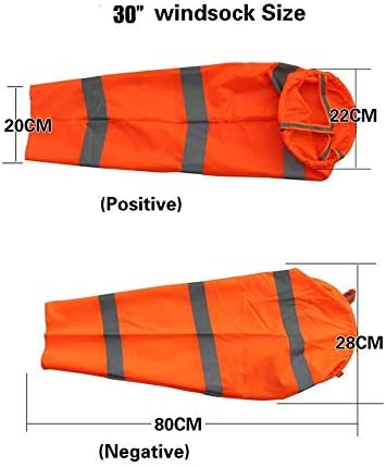 Ветрозащитная чанта за чорапи Qishi Airport Windsock Rip-stop Outdoor Rainbow Wind Measurement Със Светлоотразителен Колан(30