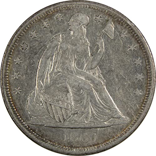1860 O Seated Liberty Dollar XF EF Изключително коварен 90% Сребро Артикул: I170