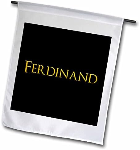 3дРоуз Фердинанд често срещано име за новородени момчета в Америка. Жълто на черно амулет - Знамена (fl-361401-1)