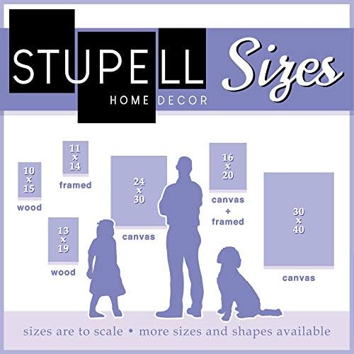 Стенен модел с цветен дизайн Stupell Industries Червени макове, които израстват в Синьо небе, 24 x 30