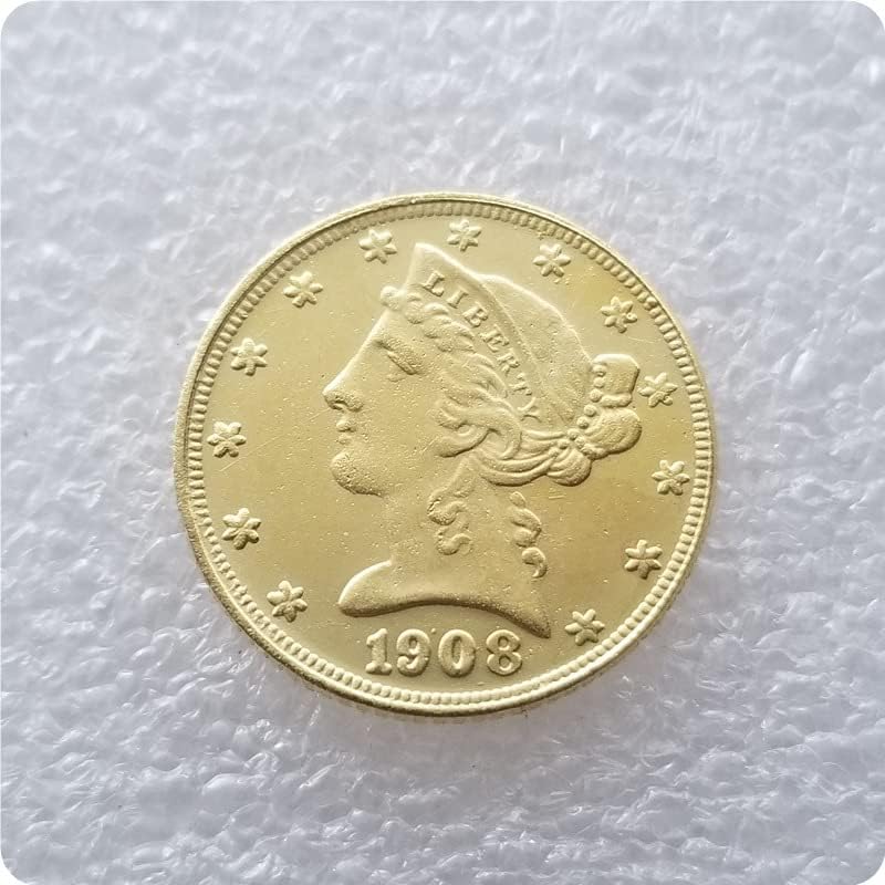 9-Годишната Американска Възпоменателна Монета с Диаметър Златни монети 21,5 Месингови Старинни Занаяти