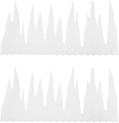 2 Листа Коледно Симулация Голяма Ледена Ивица Стъкло на Прозореца Decorarive Стереоскопическая Icicle Перла Памук Фалшива Украса