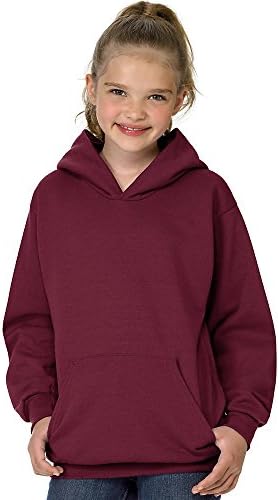 Младежки Пуловер Hanes ComfortBlend EcoSmart с качулка Тъмно лилав цвят