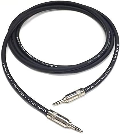 200 Фута Pro Audio от 1/8 инча (3,5 mm) TRS до 1/8 инча (3,5 mm) Балансиран TRS кабел с потребителски интерфейс за връзка на кабела