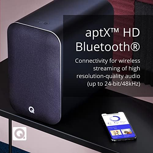 Q Акустика M20 Bluetooth Високоговорители HD Безжични Високоговорители Музикална система Бяло - Пищялка 0,9 , средните бас /шофьор 4,9,