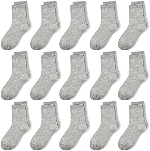 BOOPH 15 Опаковки Чорапи за екипажите За момчета И Момичета, Чорапи За Деца, Спортни Чорапи до Глезена
