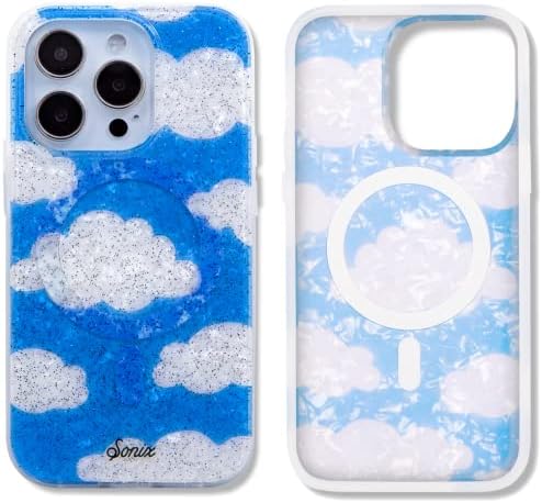 Калъф Sonix Glitter Day Dream Clouds Case + Зарядно устройство MagLink (Pearl калъф) за MagSafe iPhone 14 Pro Max