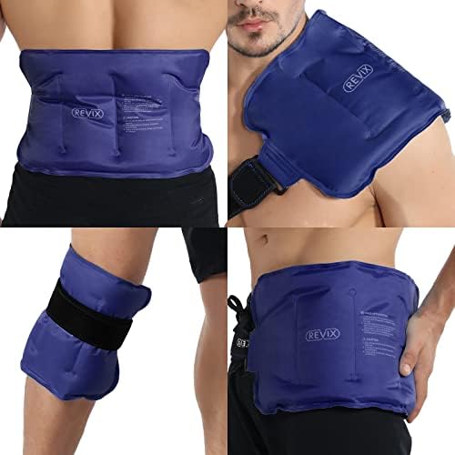 REVIX Пакет с лед за наранявания многократна употреба Гел за облекчаване на болки в долната част на гърба, Студени компреси за гърба,
