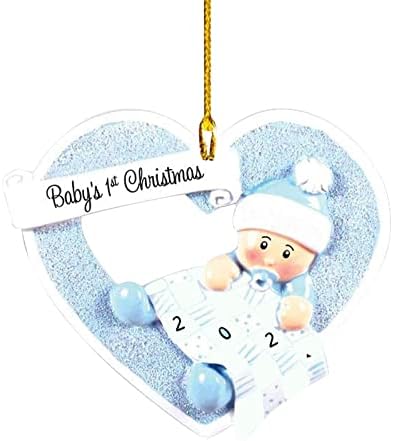 Синята Любовна Люлка За Бебе, Коледа Подвесное Украса, Висящи Кристални Мъниста (Многоцветен, един размер)