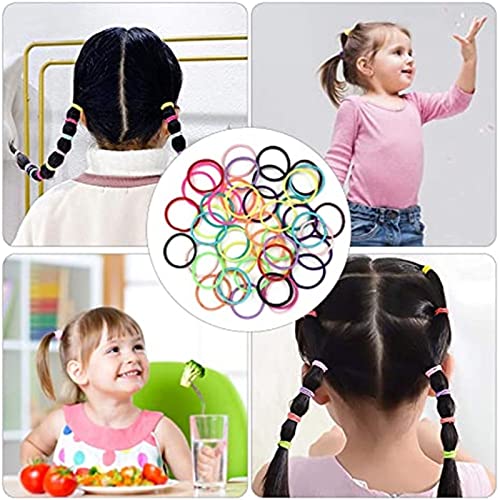 Големи Еластични ленти за cauda equina, Разноцветни детски гумени ленти за коса За момичета, Многоцветни Малки гумени ленти за коса, без гънки,