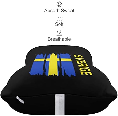 Sverige Швеция Шведски Флаг Автомобилната въздушна Възглавница За Шията, за Леки Автомобили на облегалката за глава Възглавницата