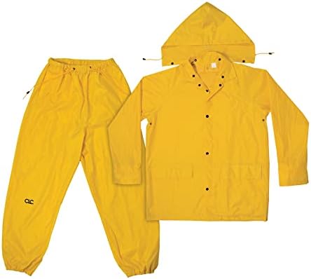 Дъждобран CLC Custom Leathercraft Rain Носете R102M от Жълто Полиестер от 3 теми - Средна