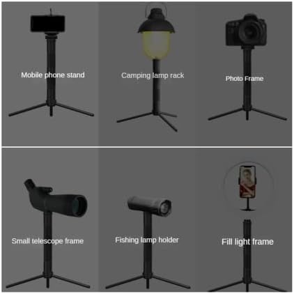 Мултифункционален Открит Къмпинг Светлинна Поставка Камера На Живо Поставка, Статив Поставка За Преносим Лампа За Съхранение